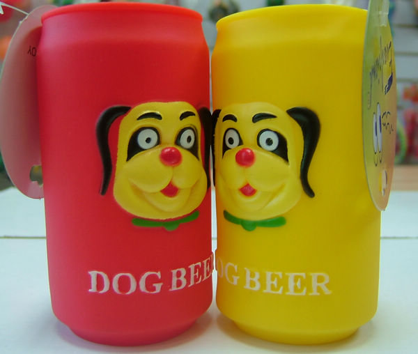 beer can for dog
