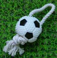 Soccer ball with rope