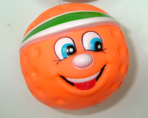 orange tennis ball toy